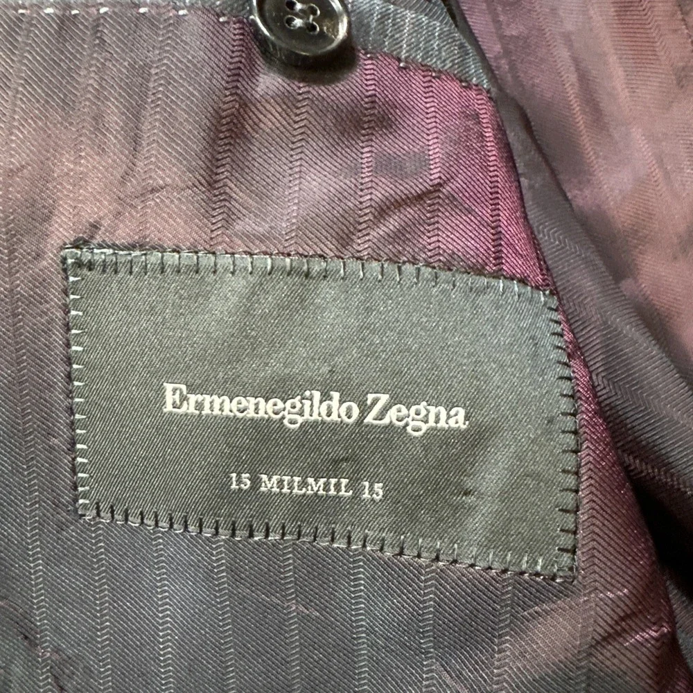 46L Ermenegildo Zegna 15 Milmil 15 Sport Coat Blazer Jacket Men's Gray Saks‎